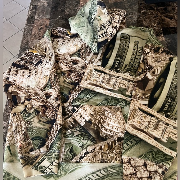 SUPREME DOLLAR BILLS RARE HOODIE SIZE MEDIUM EUC - Picture 7 of 12